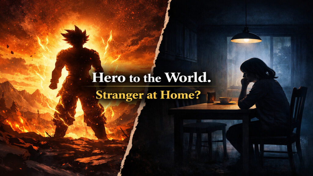 Is Goku a good husband in Dragon Ball a visual contrast showing Goku as a world hero but distant family man